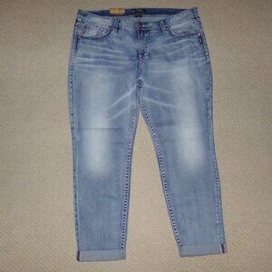 SILVER JEANS AIKO MID SKINNY BOYFRIEND FIT SZ 20